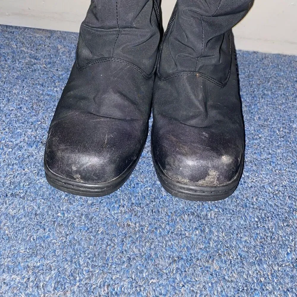 Totes women 9 snowcap weather footwear mid calf snow boots w/size zipper black